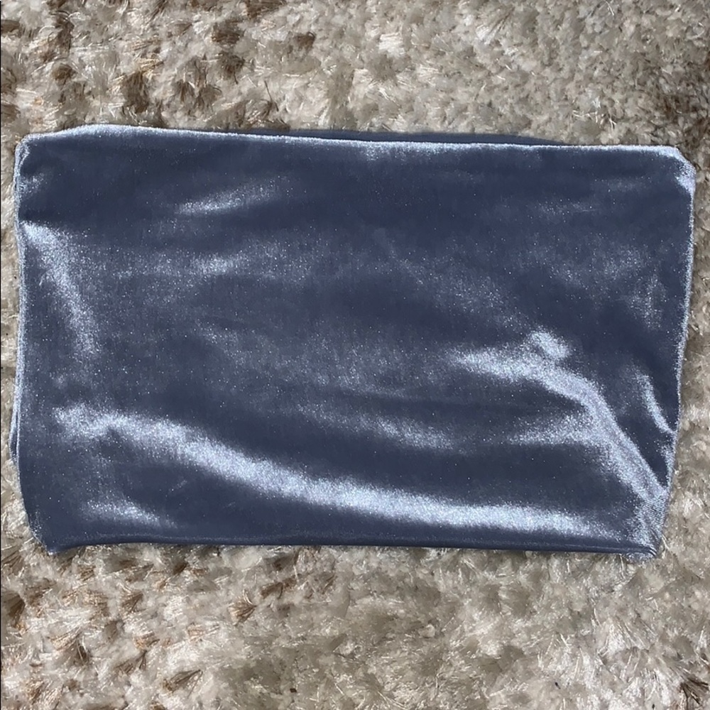 TOPSHOP VELVET TUBE TOP